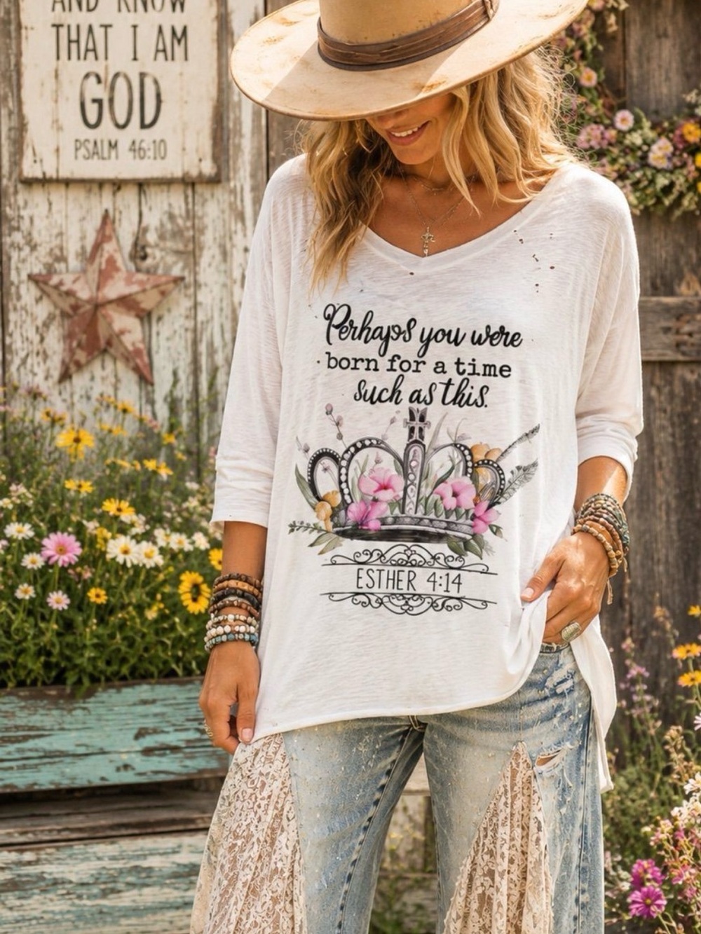 A Rare Bird Tattered Esther 4:14 Tee S/M